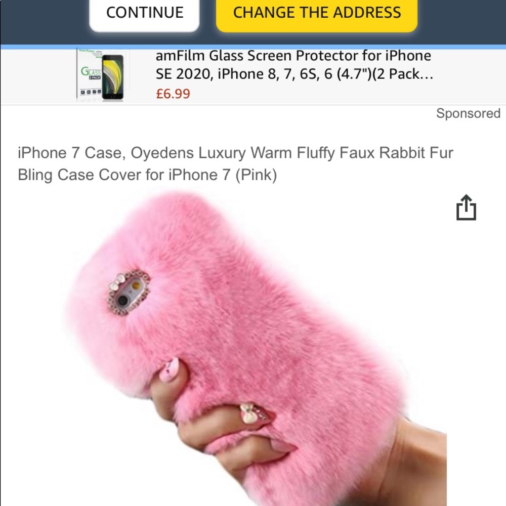 FREEEEEE!! New PINK FUR I phone case